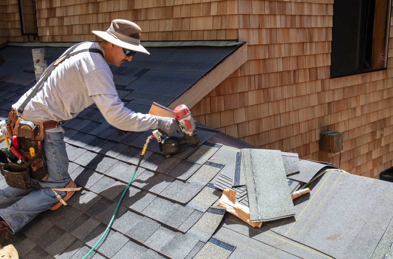 Expert roofers from Relax Roofing installing energy-efficient roofing materials in St. Tammany Parish to enhance property durability.